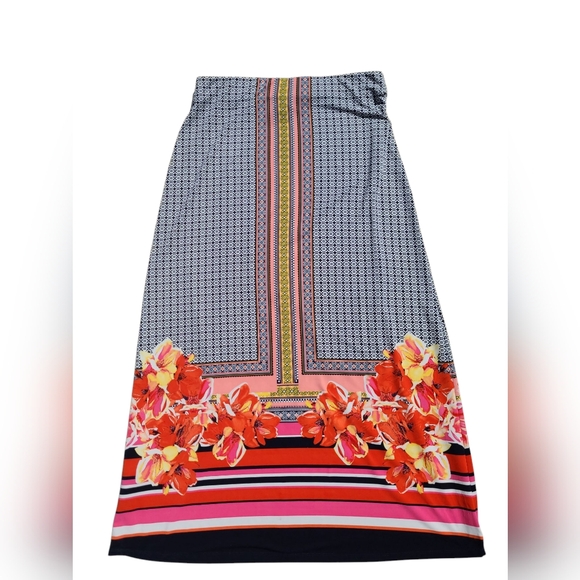 ECI Dresses & Skirts - ECI New York Women's Geometric Floral Print Pencil Long Skirt Size XL